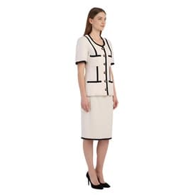 Chanel Vintage Ivory Linen Skirt Suit Set — image 6