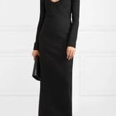 Saint Laurent Drap De Laine Column Dress In Black — image 1