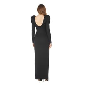 Saint Laurent Drap De Laine Column Dress In Black — image 4