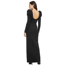 Saint Laurent Drap De Laine Column Dress In Black — image 5