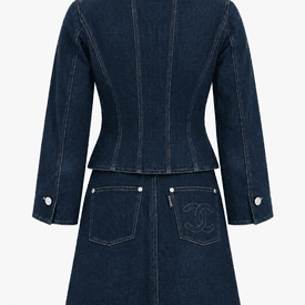 Chanel 1996 Denim Logo Skirt Set — image 3