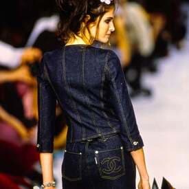 Chanel 1996 Denim Logo Skirt Set — image 4