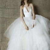 Vera Wang Viviana Ivory Aline Long Sleeve V-neck Wedding Dress — image 1