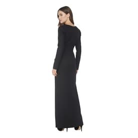 Saint Laurent Wool Plunging Long Sleeve Gown — image 4