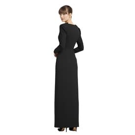 Saint Laurent Wool Plunging Long Sleeve Gown — image 5
