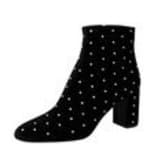 Saint Laurent Black Freja Crystal Embellished Velvet Ankle Boots/booties — image 1