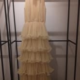 Travilla Yellow High Neck Tiered Dress — image 1