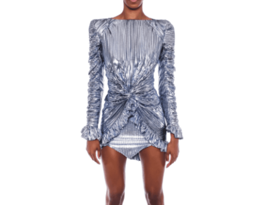Raisa Vanessa Metallic Jersey Mini Dress