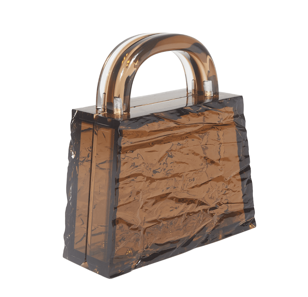 L'afshar Trapazoid Acrylic Evening Bag
