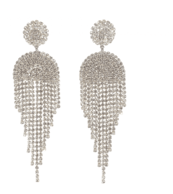 Oscar De La Renta Waterfall Crystal Drop Earrings