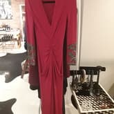 Alexander Mcqueen Red Long Sleeve Gown — image 1