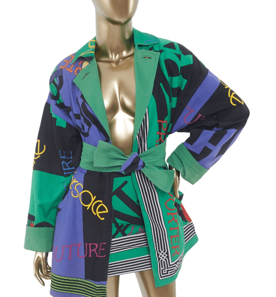 Gianni Versace Vintage Logo Skirt Suit Set