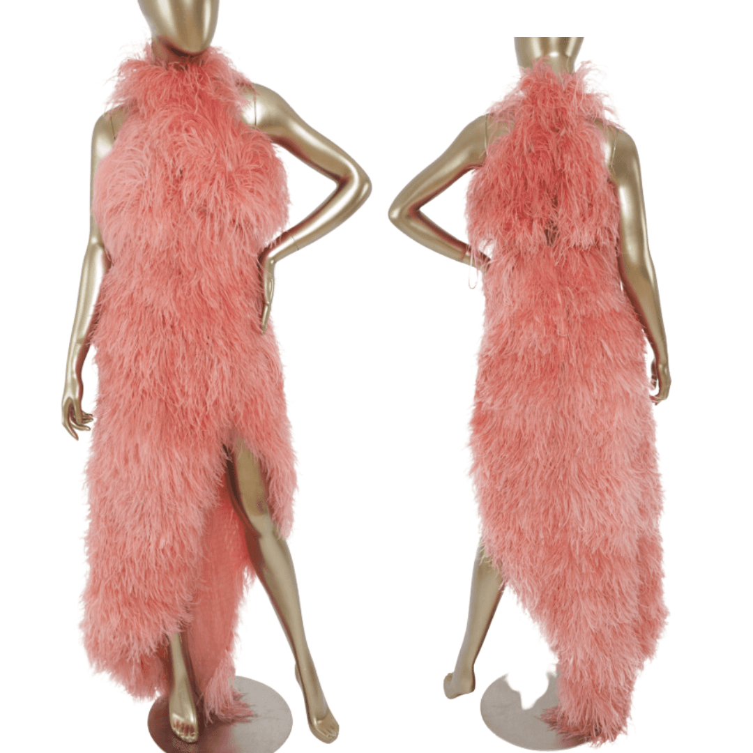 Attico Feather Midi Dress