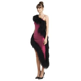 16arlington Asymmetrical Lamé Feather Trimmed Dress — image 6