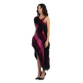 16arlington Asymmetrical Lamé Feather Trimmed Dress — image 7