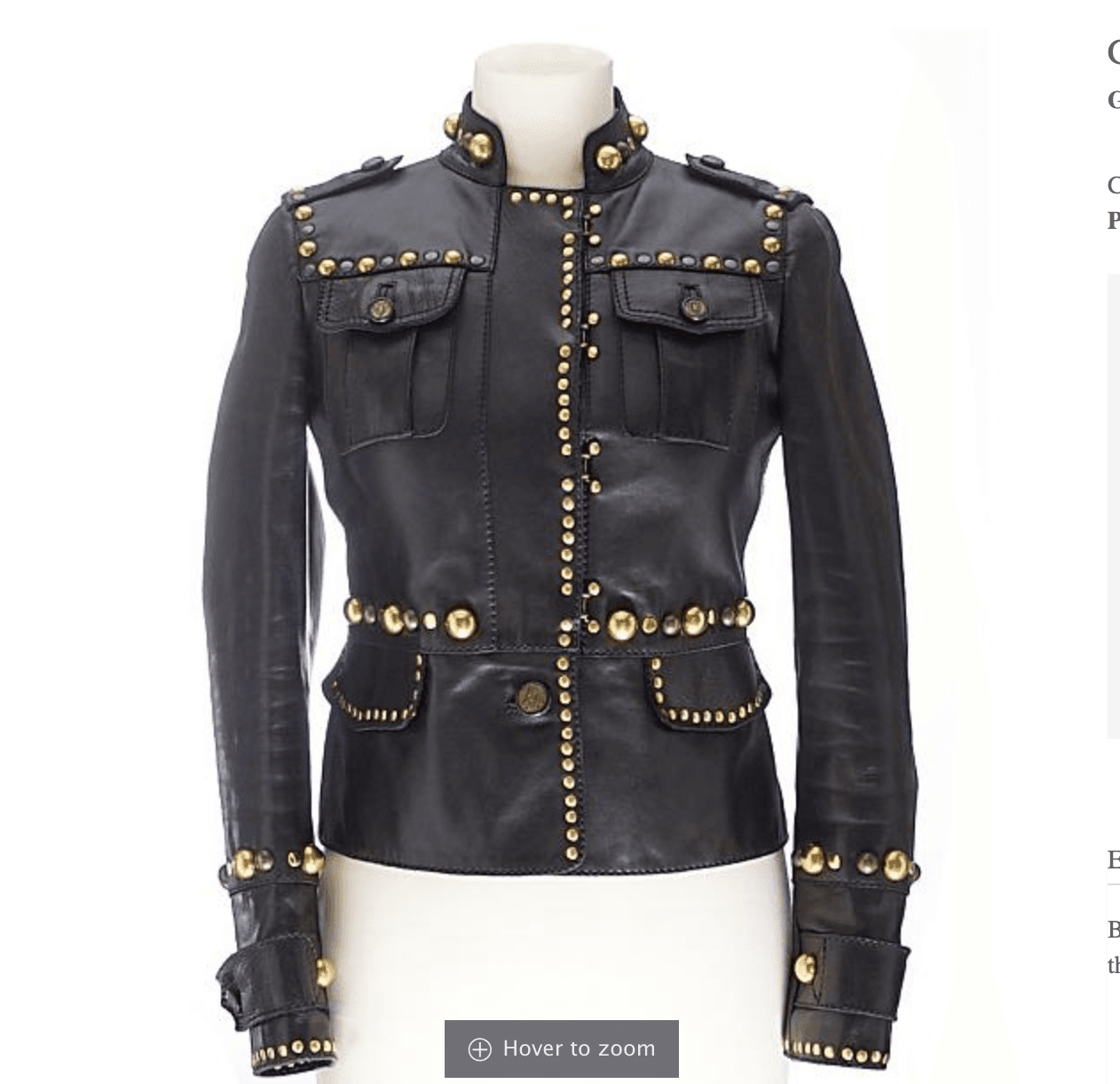 Gucci Leather Studded Jacket