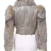 Hakaan Fur-trimmed Leather Jacket — image 3