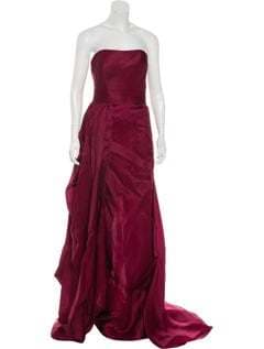 Rubin Singer Strapless Draped Gown