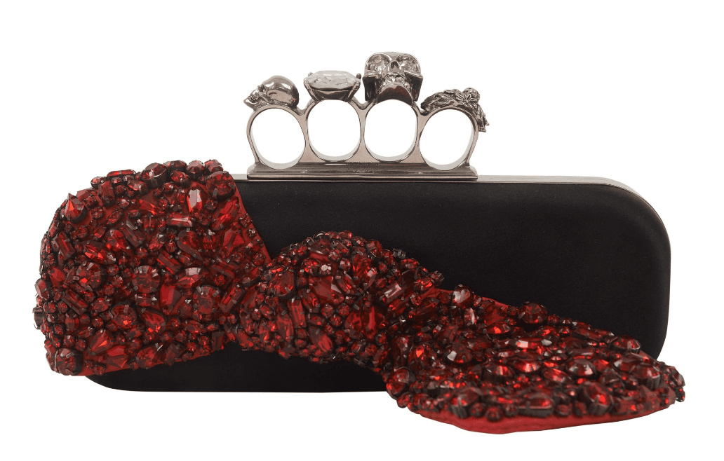Alexander Mcqueen Red Bow Clutch