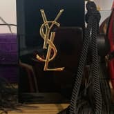 YSL Saint Laurent Black Lucite Clutch With Tassel Detail — image 1