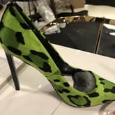Tom Ford Green Velvet Leopard Pumps — image 1