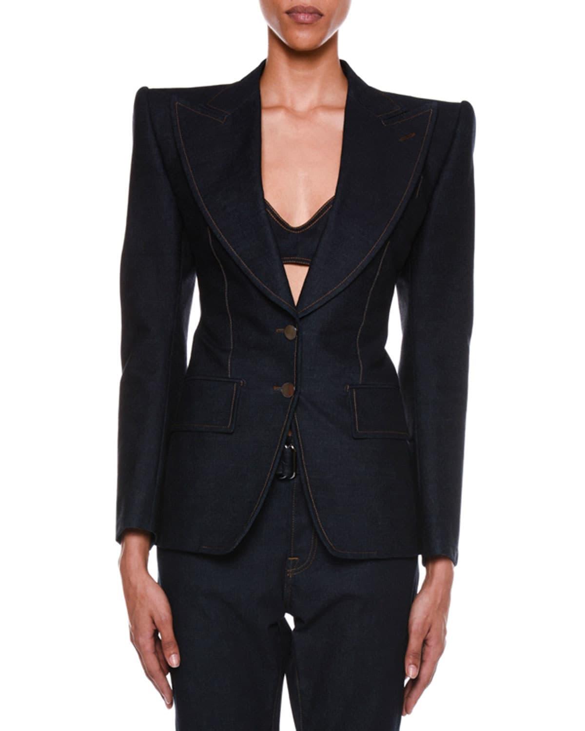 Tom Ford Denim Two-button Jacket/pant Suit