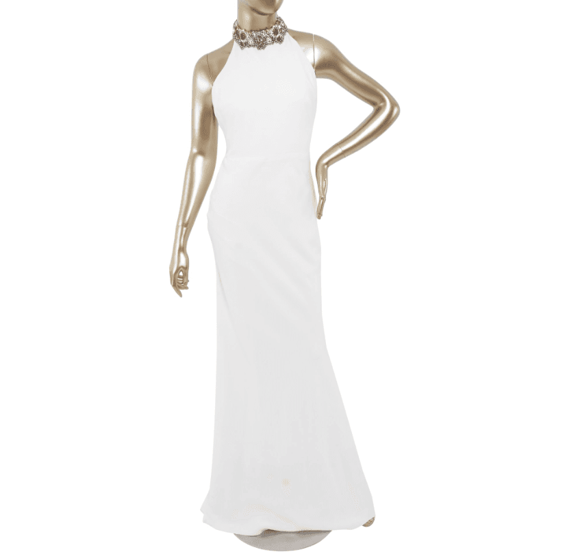 Alexander Mcqueen Halter White Gown