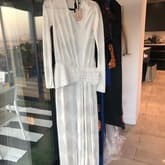 Raisa Vanessa White Long Sleeve Rhinestone Gown — image 1