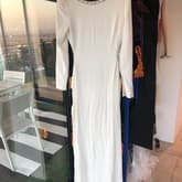 Alessandra Rich White Backless Long Sleeve Gown — image 1