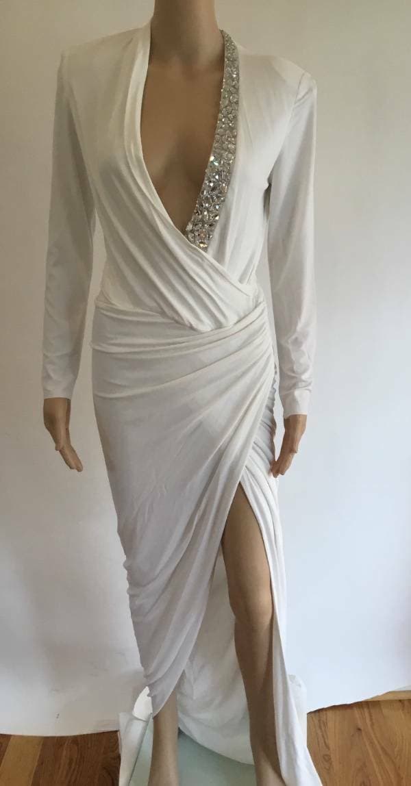 Alexandre Vauthier Long Sleeve High Low Gown