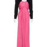 Oscar De La Renta Vintage Black Pink Maxi Dress — image 1