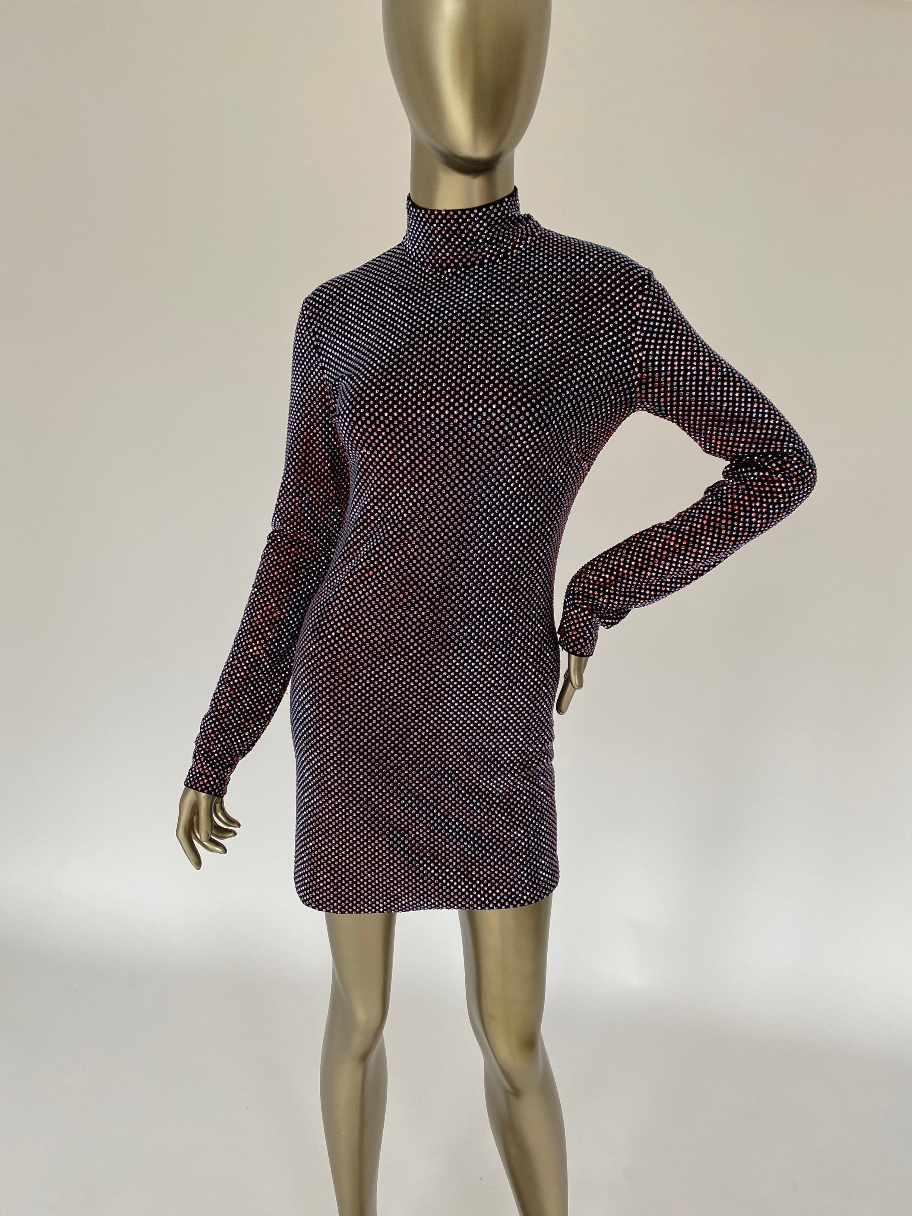 Alexander Terekhov Red Crystal Mini Dress