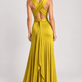 Vintage Versace Plunging Neckline Dress With Open Back — image 2