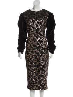 Christian Siriano Brocade Evening Dress