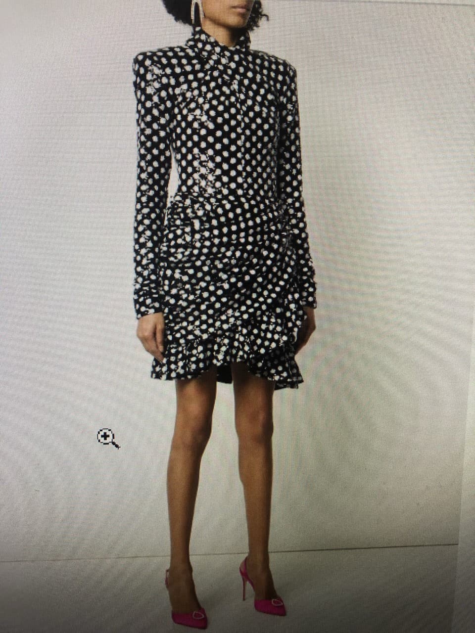Richard Quinn Ruched Sequin-embellished Polka Dress