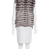 CAVALLI FRINGE-TRIMMED FUR VEST — image 3
