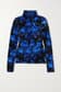 Richard Quinn Twist-front Floral-print Stretch-velvet Top & Pleated Skirt