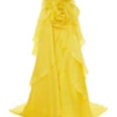 Richard Quinn Rosette Detail Layered Satin Gown — image 1