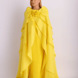 Richard Quinn Rosette Detail Layered Satin Gown — image 4