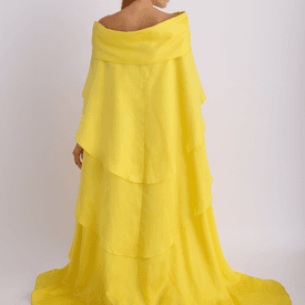 Richard Quinn Rosette Detail Layered Satin Gown — image 5