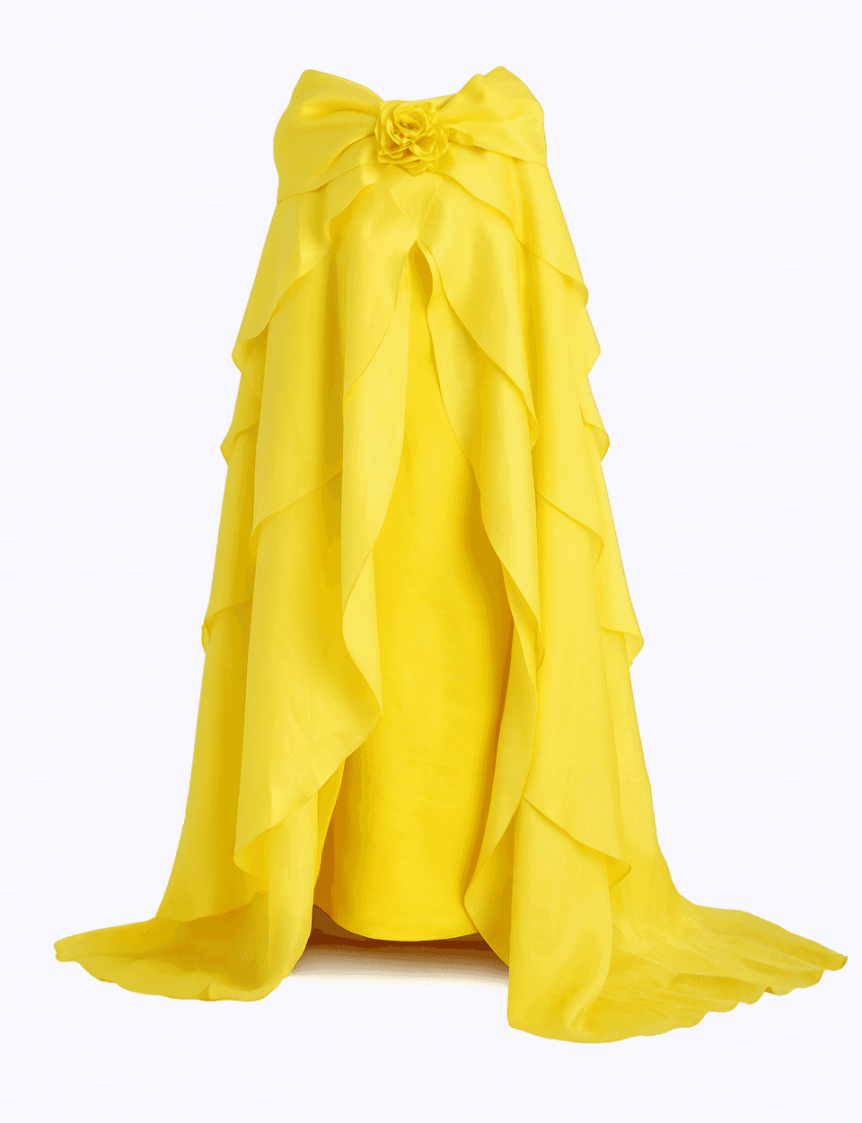 Richard Quinn Rosette Detail Layered Satin Gown