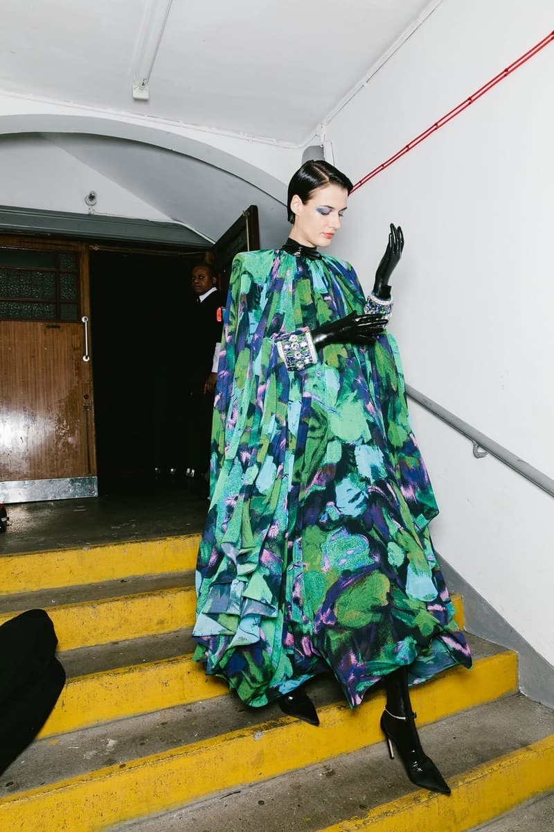Richard Quinn Lowry Blue Cuff Gown