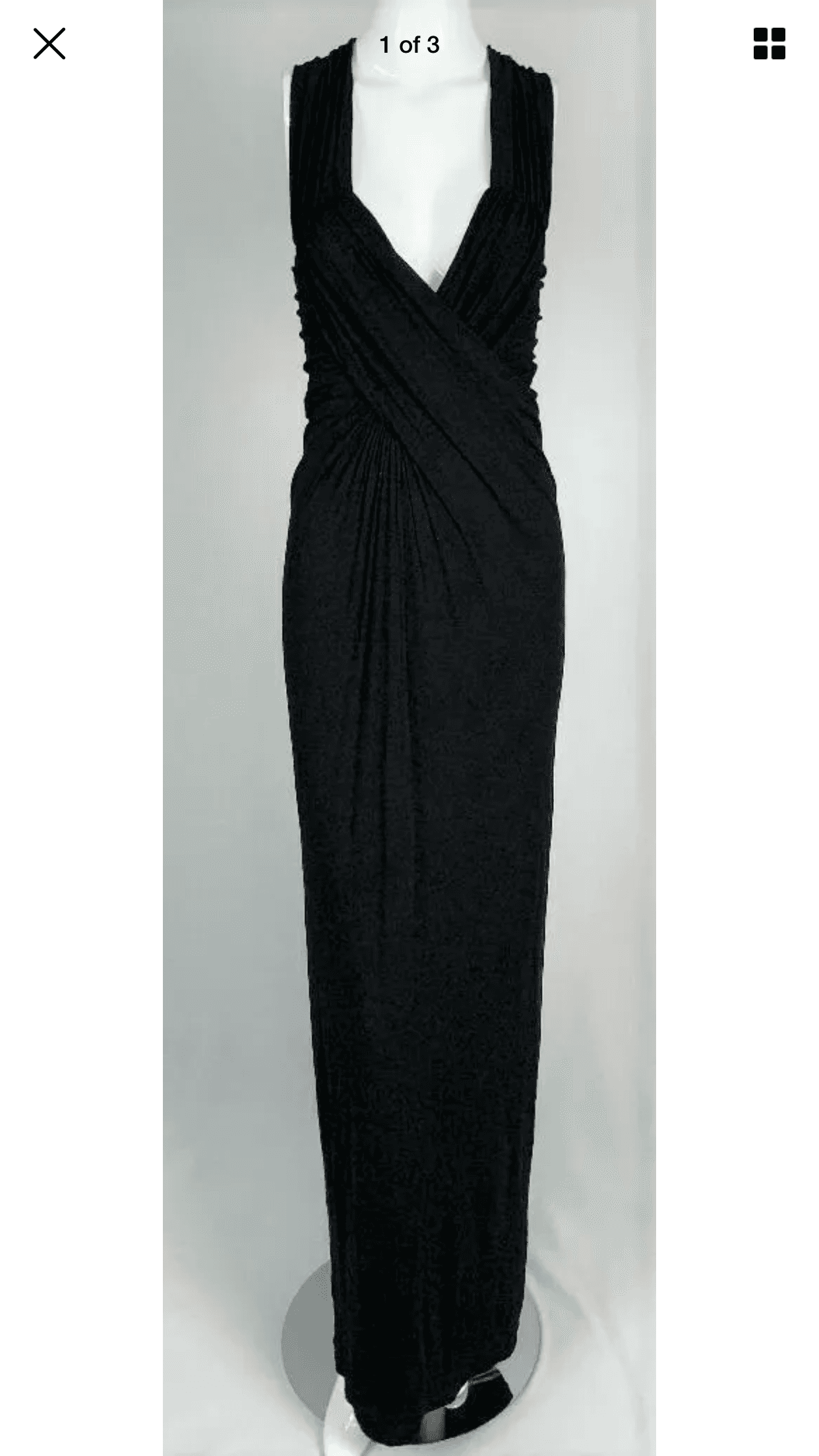 Vintage Celine By Michael Kors Long Grecian Maxi Dress