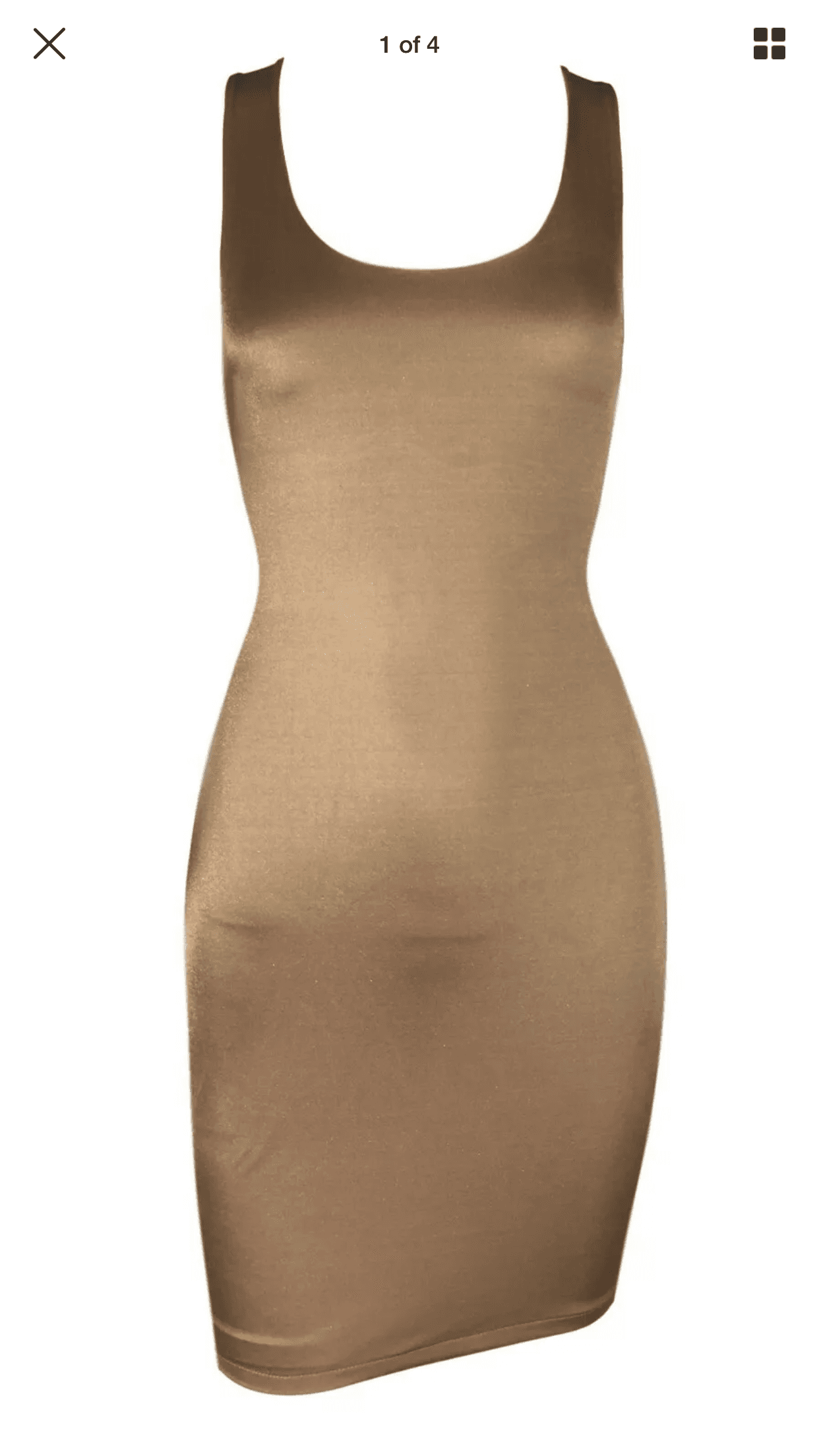 Vintage 1990's Dolce & Gabbana Reversible Gold & Bronze Bodycon Mini Dress