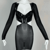 S/s 2005 Look 30 Gucci Runway Sheer Black Embellished Top Tunic — image 1
