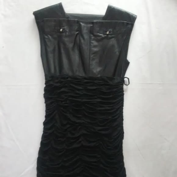 Gianni Versace Vintage Black Leather Dress