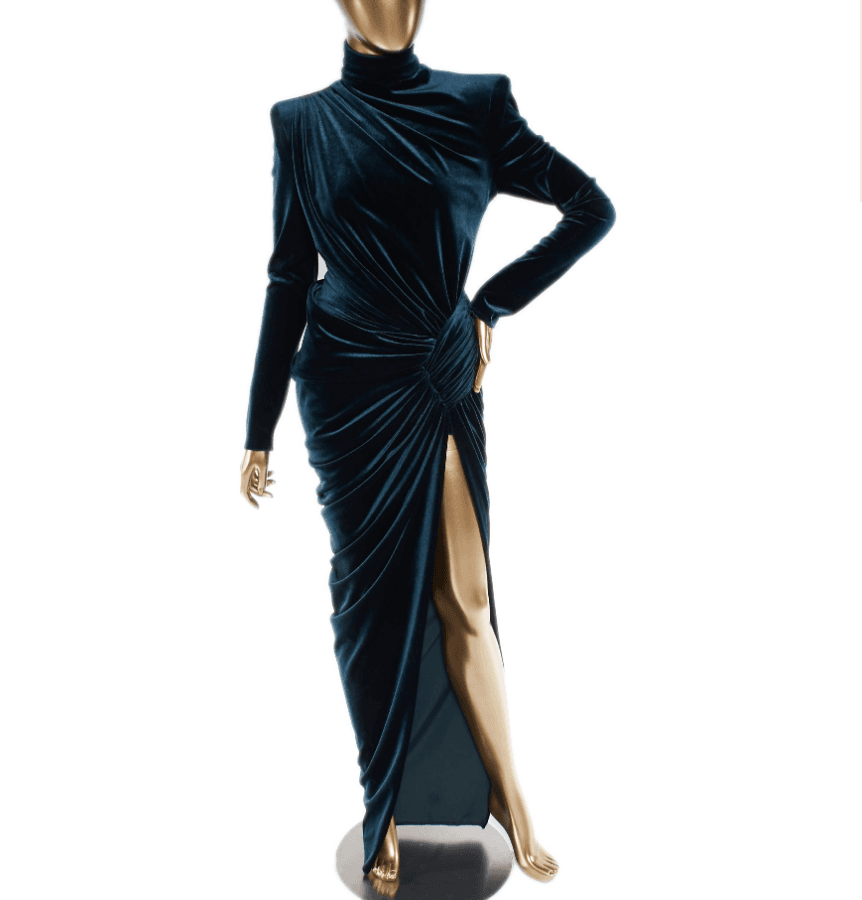 Alexandre Vauthier Velvet Maxi Dress