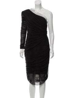 Versace Embellished One-shoulder Dress