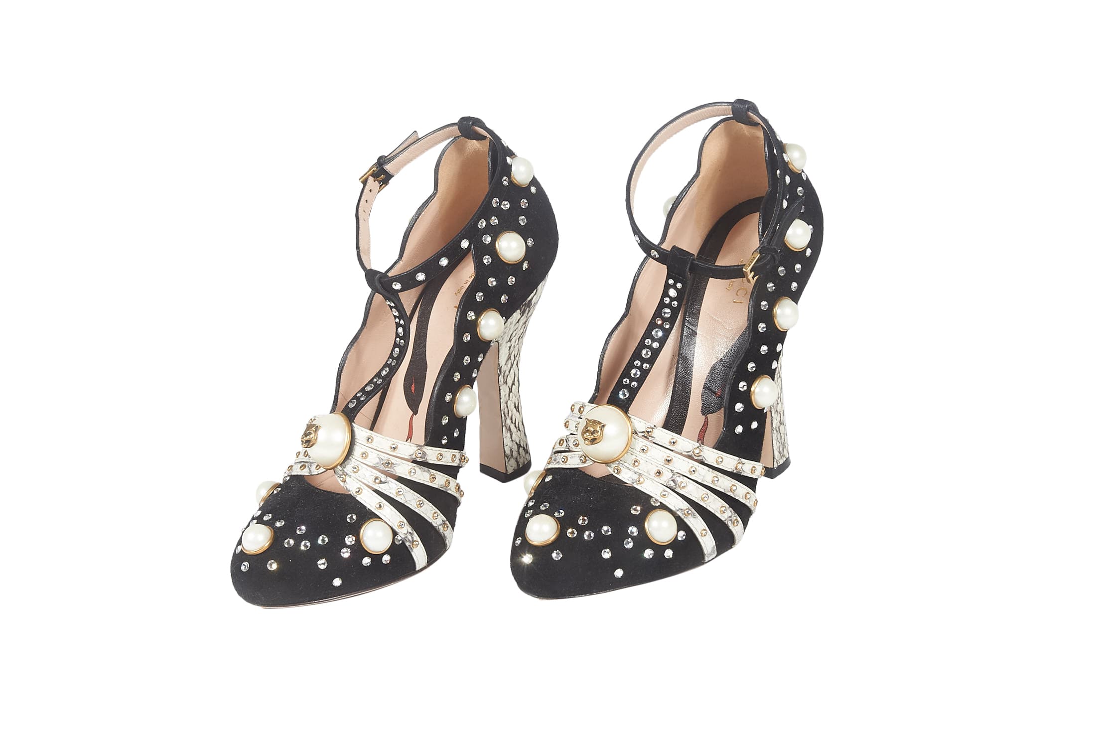 Gucci Mary Jane Embellished Heels