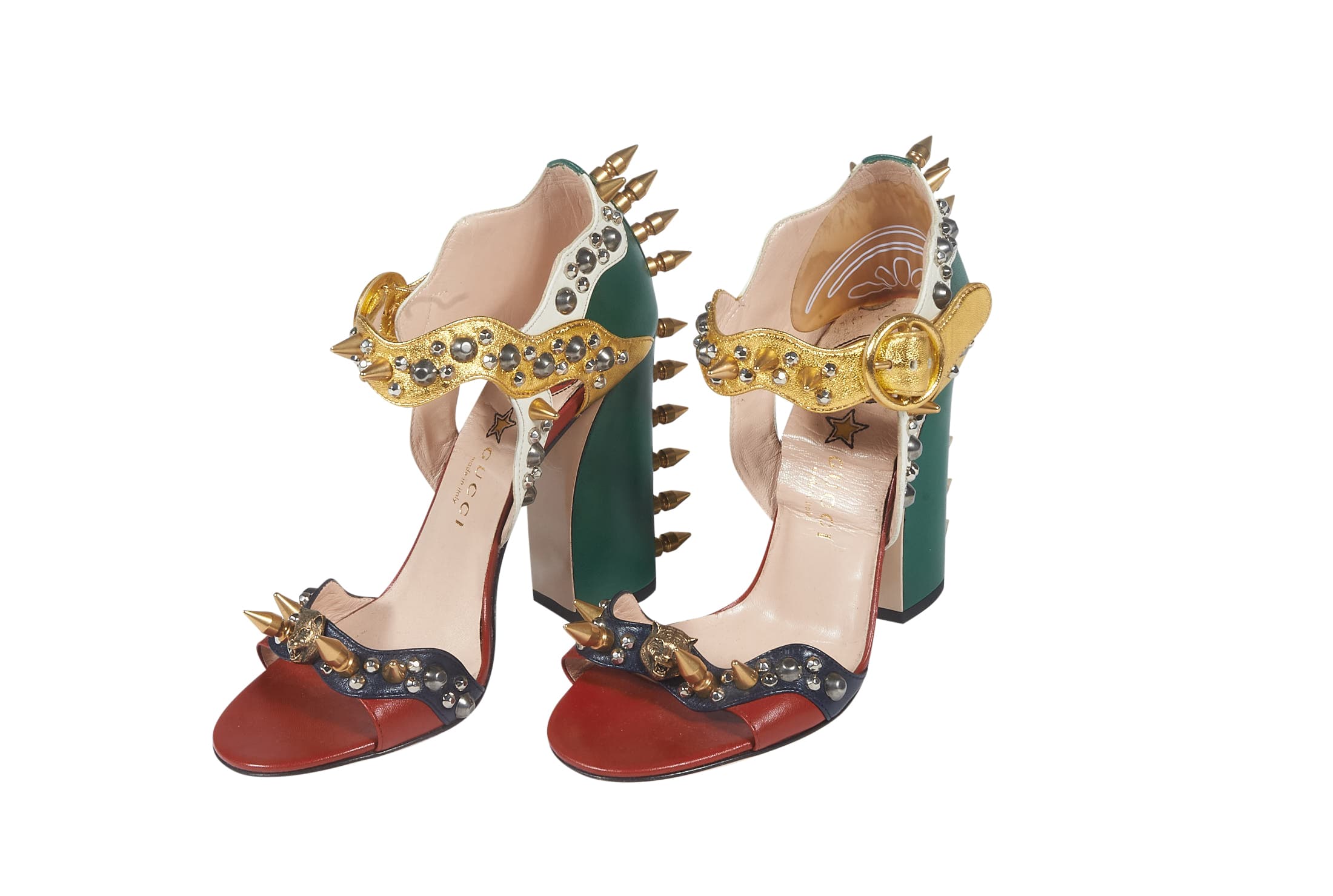 Gucci Multi-colored Embellished Sandals